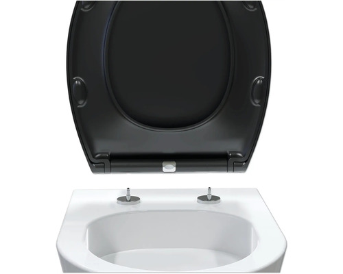 Toiletbril met open deksel op een toilet