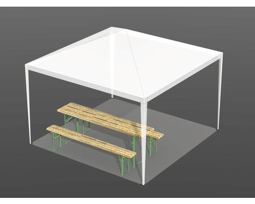 Biertafelset onder een partytent