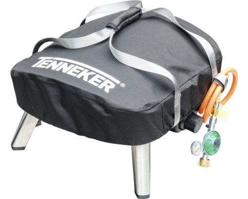 Draagbare gasbarbecue van Tenneker met handgrepen en gasaansluiting