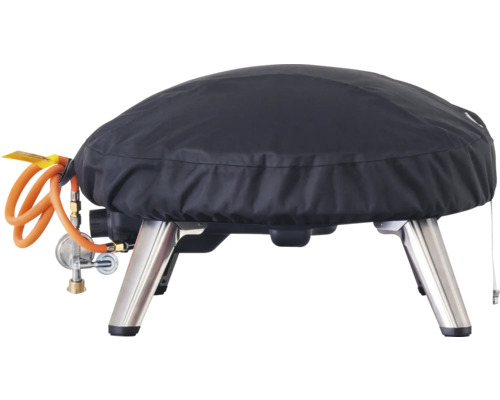 Gasbarbecue met afdekking en gasleiding