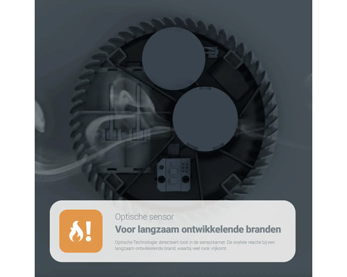Optische sensor voor het detecteren van langzaam ontwikkelende branden.
