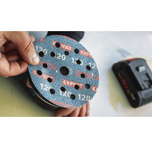 Schuurschijf korrel 120 met gaten voor schuurmachine