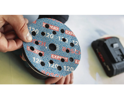 Schuurschijf korrel 120 met gaten voor schuurmachine