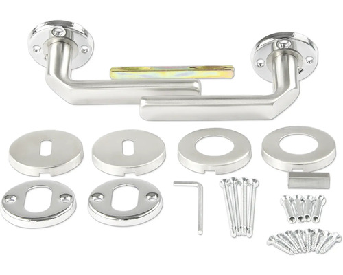 Deurbeslagset met deurklinken en bevestigingsmateriaal