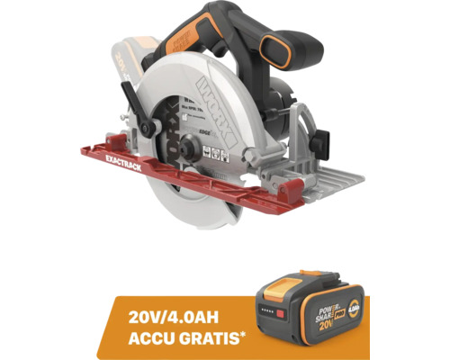 WORX Accu handcirkelzaag WX530.9 (zonder accu) **gratis 20V accu**