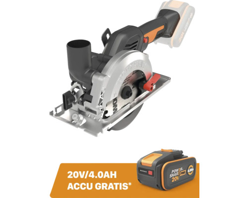 WORX Accu handcirkelzaag WX531.9 (zonder accu) **gratis 20V accu**