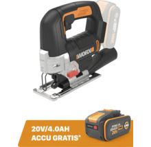 Worx accu-decoupeerzaag Power Share 20 Volt met een extra gratis 4,0 Ampère-uur accu.