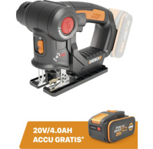 Worx Axis 20 Volt multifunctionele zaag inclusief een gratis 20 Volt 4.0 Ampere-uur accu.