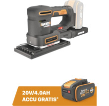 Worx 20 Volt accu-vlakschuurmachine inclusief gratis 20 Volt 4,0 Ampère-uur accu.