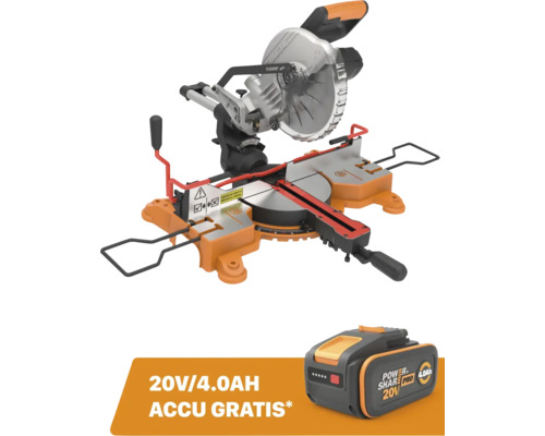 WORX Accu kap-/verstekzaag WX845.9 (zonder accu) **gratis 20V accu**