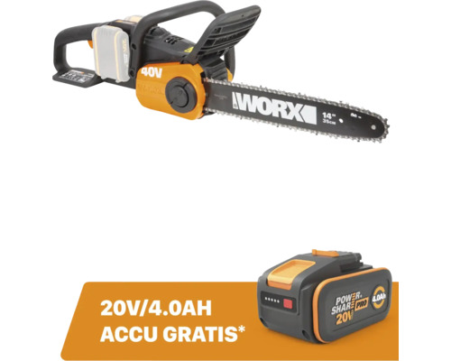 WORX Accu Kettingzaag WG384E.9 basic **GRATIS WORX ACCU**