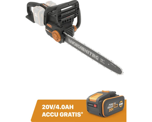 WORX Accu Kettingzaag WG385E.9 basic **GRATIS WORX ACCU**