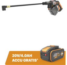 Accu-hogedrukreiniger WORX Hydroshot met gratis 20 Volt 4,0 Ampere-uur accu