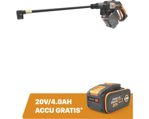 WORX Accu Drukreiniger Nitro Hydroshot WG633E.9 (zonder accu) **gratis 20V accu**