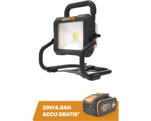 WORX Accu werklamp WX026.9 20V (zonder accu) **gratis 20V accu**