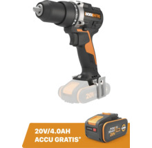 Worx Nitro 20 Volt accuboorschroefmachine inclusief een gratis extra 4,0 Ampere-uur accu.