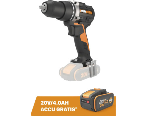 WORX Accu schroefboormachine WX102.9 (zonder accu) **gratis 20V accu**