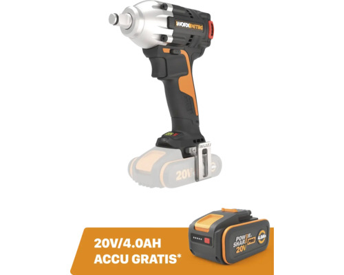 WORX Accu slagschroevendraaier WX272.9 (zonder accu) **gratis 20V accu**