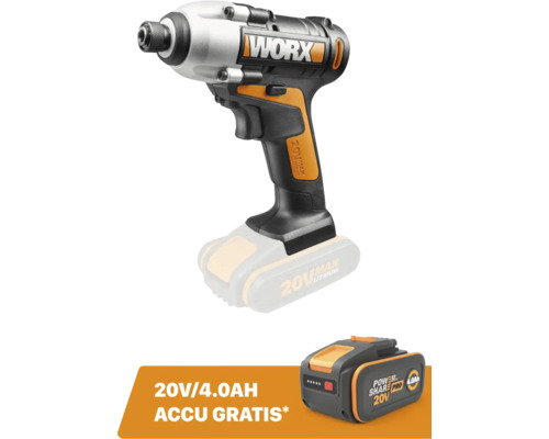 WORX Accu slagschroevendraaier WX290.9 (zonder accu) **gratis 20V accu**