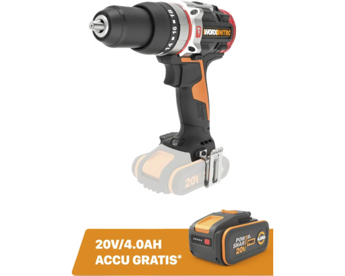 WORX Accu klopboor-/schroefmachine WX354.9 Slammerdrill (zonder accu) **gratis 20V accu**