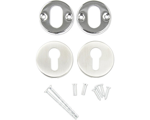 Deurbeslagset met sleutelrozetten en bevestigingsmateriaal