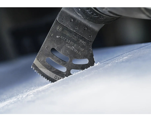 Bosch Logo multifunctioneel gereedschap zaagblad in gebruik