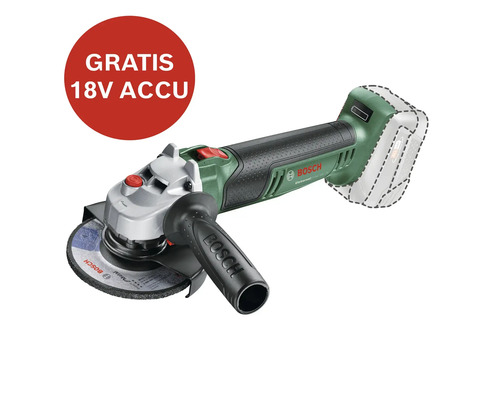 BOSCH Accu haakse slijper UniversalGrind 18V-75 **gratis accu**