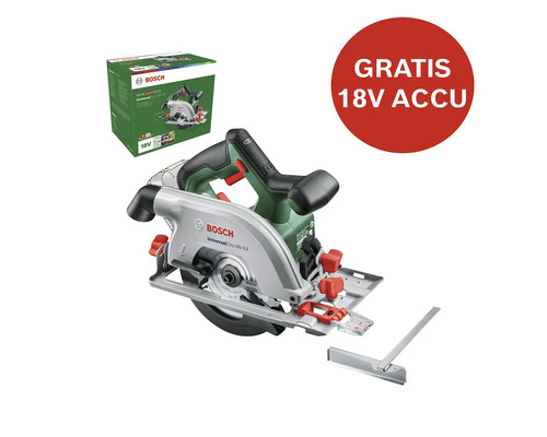 BOSCH Accu handcirkelzaag UniversalCirc 18V-53 **gratis accu**