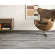 Wand- en vloertegel Firenze grijs oak 23x120 cm