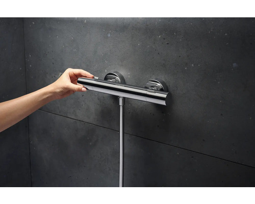 Opbouw douchethermostaat met handbediening voor een donkere wand