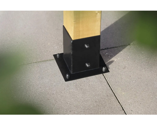 Stalen paalanker voor de bevestiging van een houten paal