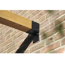 STARX Paalverbinder muurbevestiging 120x120 mm zwart