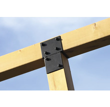 STARX Paalverbinder 3-weg 120x120 mm zwart