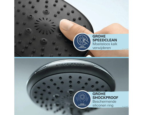 Grohe douchekop met Speedclean en Shockproof functie