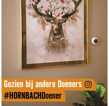 REINDERS Poster Hert met bloemen 61x91,5 cm