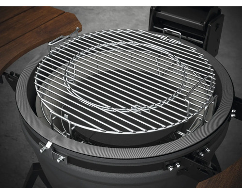 Barbecue met rond grillrooster