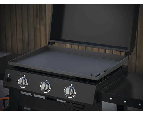 Grill met drie branders en bakplaat