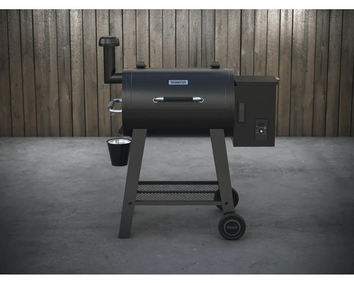 Tenneker pelletbarbecue op wielen met opbergruimte en vetopvangbak