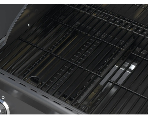 Detailopname van een gasbarbecue met grillrooster.