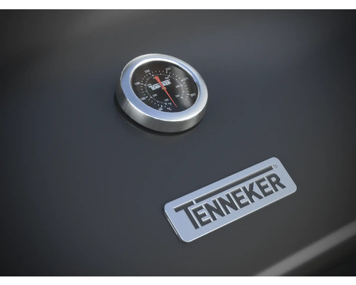 Tenneker barbecue met temperatuurweergave en Tenneker logo