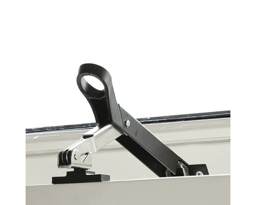 Raamuitzetter van metaal en kunststof voor raambeveiliging