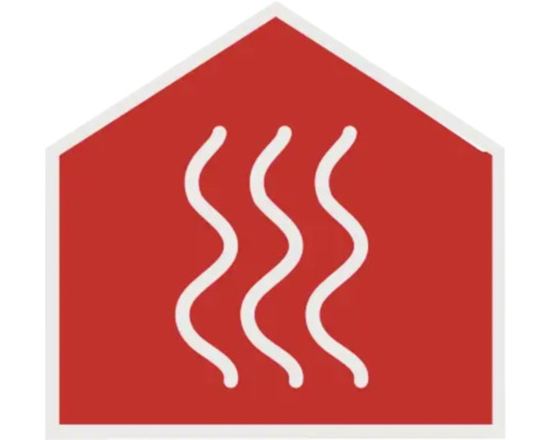Symbool voor verwarming in huis