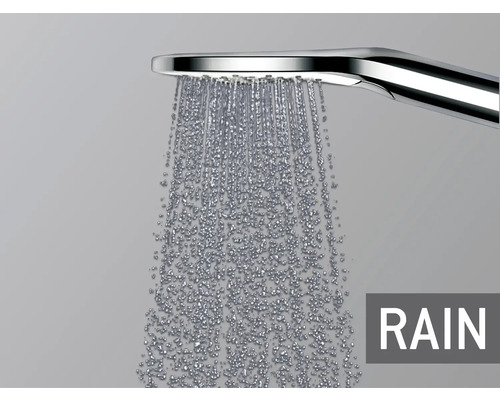 Regendouchekop met waterstraal