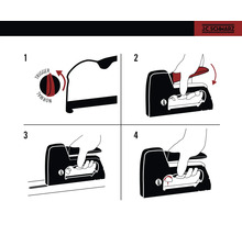 Instructie voor het gebruik van een tacker in vier stappen