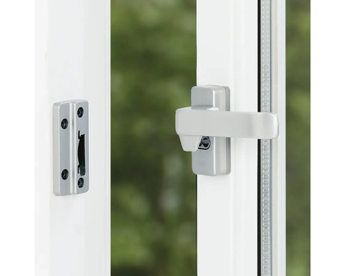 Raamkruk met veiligheidsslot en bijbehorend beslag