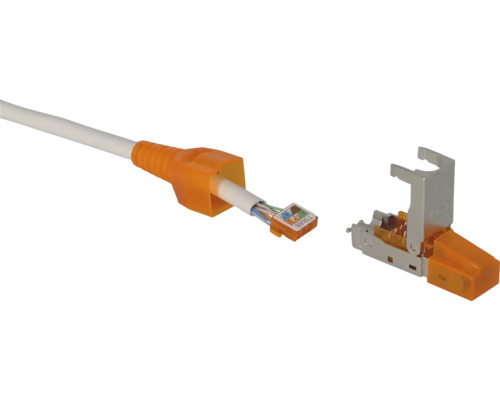 Netwerkkabel met netwerkstekker en netwerkdoos