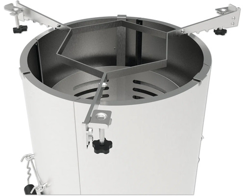 Rookton van roestvrij staal met bevestigingssysteem