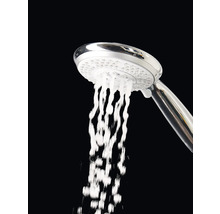 Handdouche met waterstraal in gebruik