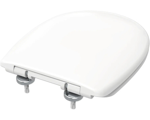 Toiletdeksel van kunststof met bevestigingsmateriaal