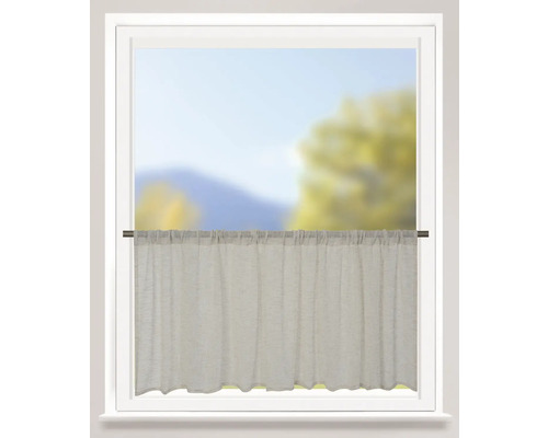 Gordijnroede met café gordijn voor een raam